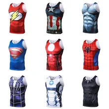 Напрямую от производителя браслеты Бэтман внешней торговли EBay Лидер продаж супергерой серии 3D цифровой облегающий жилет без рукавов с принтом