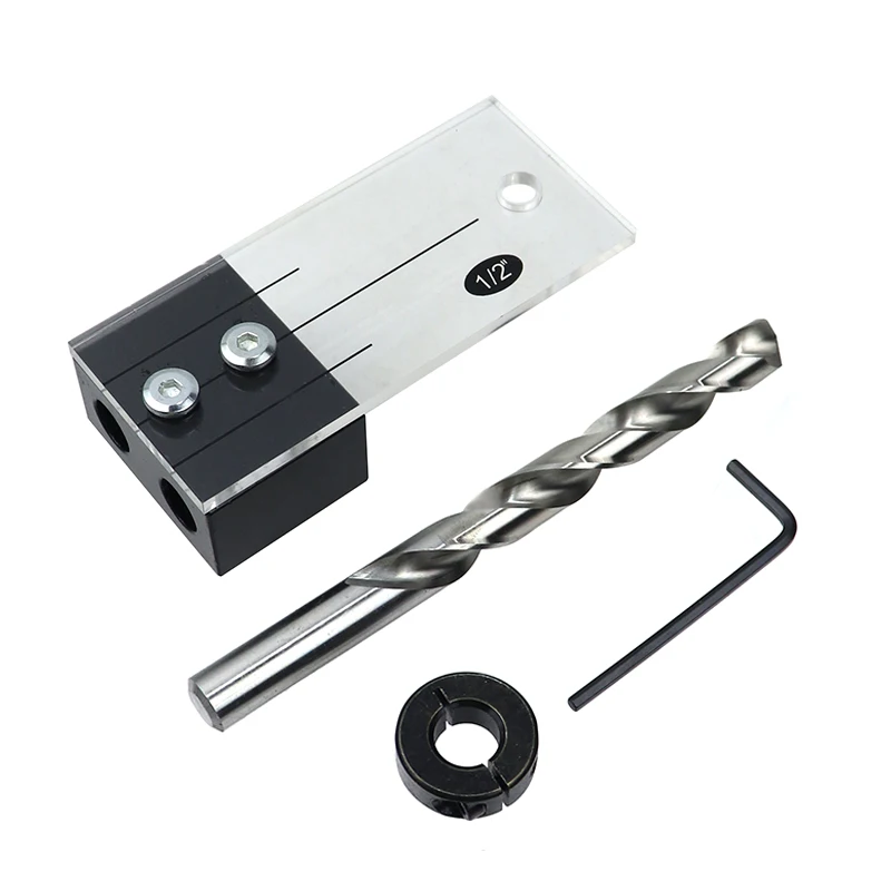 Сверлильный кондуктор дюбель в комплекте 1/2 'Ɖ/8'' 1/4 ''карманное