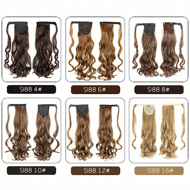 Best Offers Hair-Wrap Extensions Ponytail Fake-Hair Clip-In Wavy Natural Synthetic-Long Around 22-Inch YDwpeaAa76q