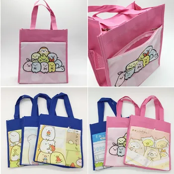 

sumikko gurashi lunch bag zipper canvas double lattice lunch box hand twist bag simple lunch bag