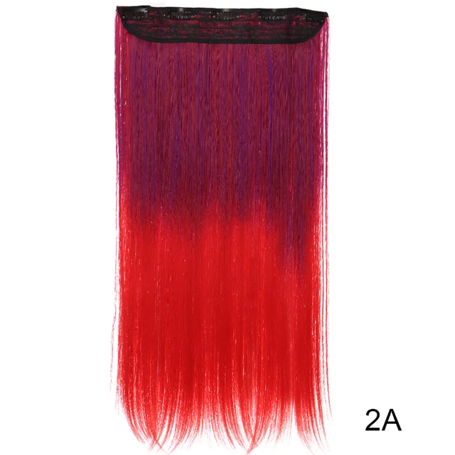 DIFEI Synthetic 24 Inch 5 Clip Long curly Women Clip in Hair Extensions Black Brown High Tempreture Hair Piece #99J