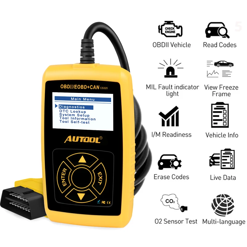 #*Cheap Autool Multi language OBD2 Auto Diagnostic Scanner Car Code Reader Auto Vehicle Scan Automotive Diagnostic Tool ODB OBD 2 II