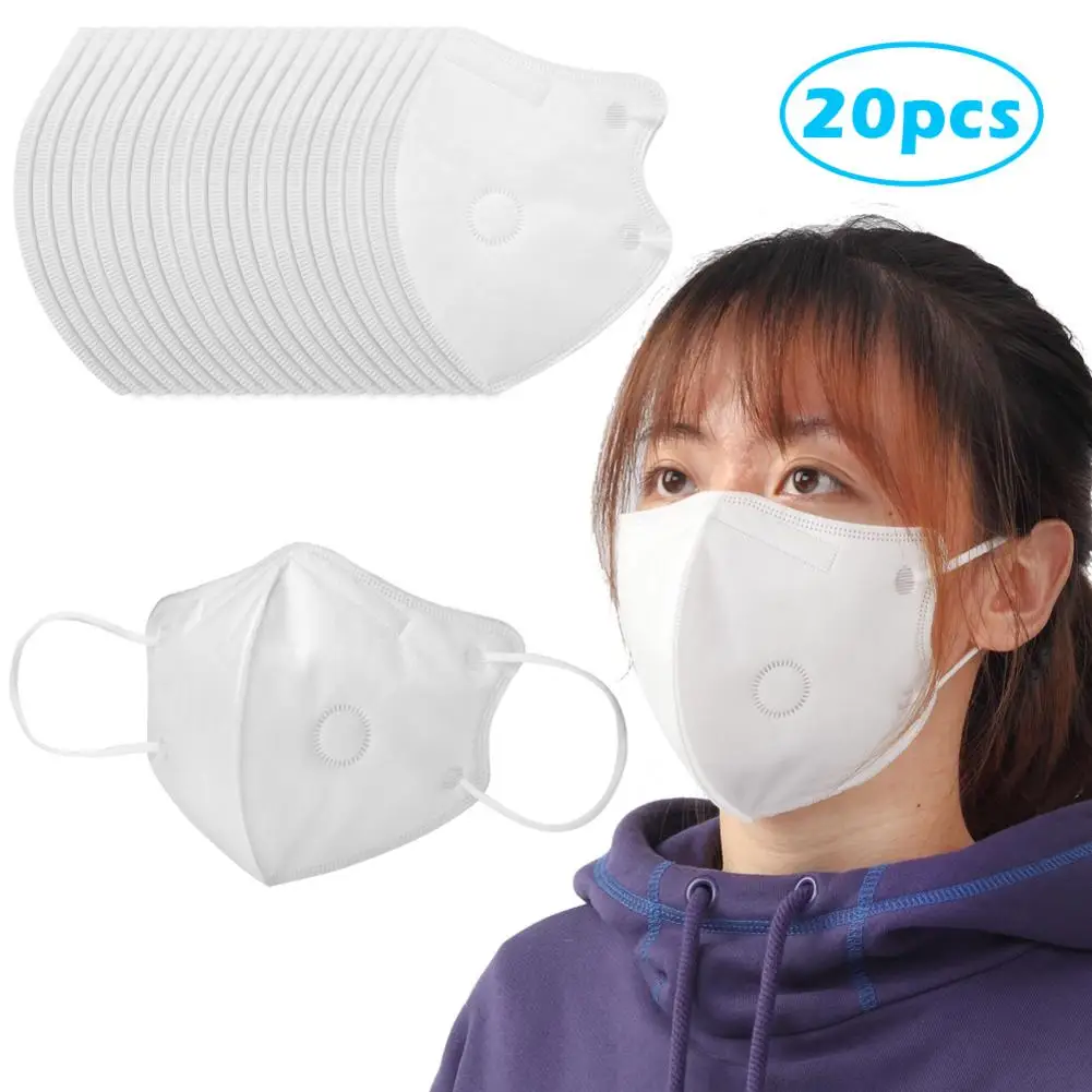 

20 PCS Mask Disposable Masks Mouth Face Mask 95% Filtration Cotton Mouth Masks Anti-Dust 3 Filter Against Droplet Non-Medical