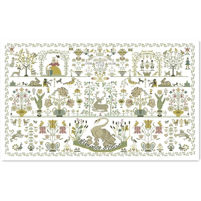 

Autumn forest paradise cross stitch package 18ct 14ct 11ct white fabric cotton silk thread embroidery DIY handmade needlework