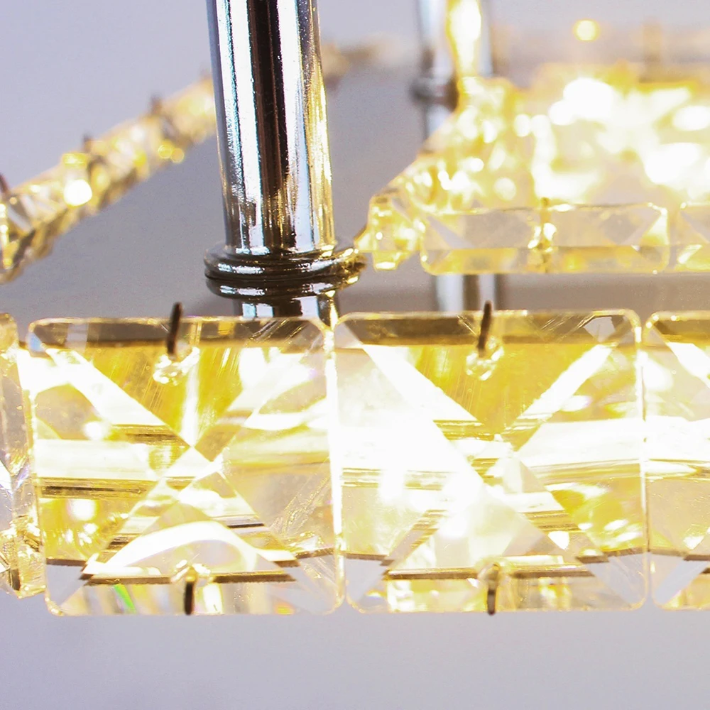 Хрустальная прочная квадратная хрустальная лампа потолочный крепкий кухонный Хрустальный потолочный светильник Интеллектуальный привод 90-260 в спальня