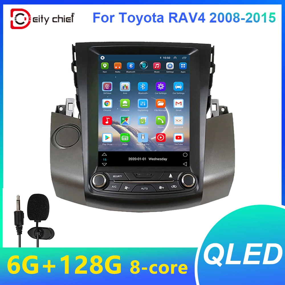 Car Radio for RAV4 Toyota 2008 2009 2010 2011 2012 2013 2014 2015 Android Multimedia Player GPS Navigation Tesla style screen | Автомобили