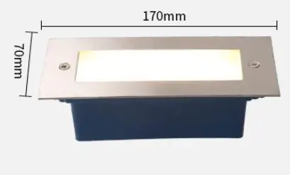 6W rectangle LukLoy светодиодный светильник для ног Открытый водонепроницаемый патч встроенный квадратный шаг 3w4w Прямоугольный угол красочный подземный свет - Испускаемый цвет: 6W rectangle