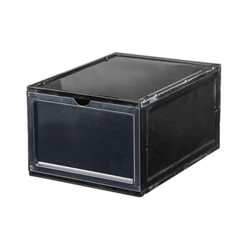 

Plastic PP Stackable Shoe Storage Box Clear Portable Home Organizer Case PR Sale