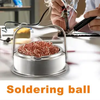 

Hot Sale Reusable Soldering Solder Iron Tip Cleaner Welding Steel Durable Cleaning Wire Balls Remover Tool Supplies