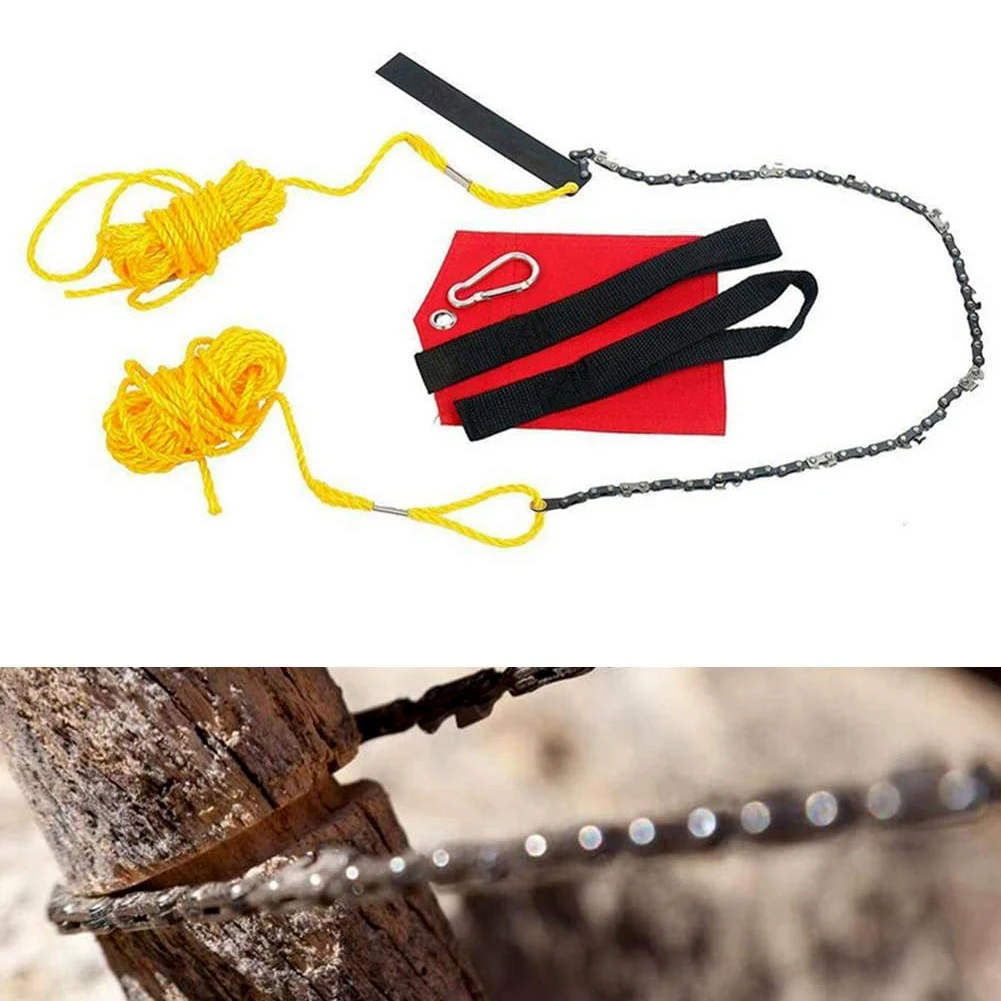 

Durable Hand Tools Outdoor Emergency Steel Wire Saw Hand Tool Steel Rope Chain Saw Tree Branch Cutter Chain Pocket Chainsaw
