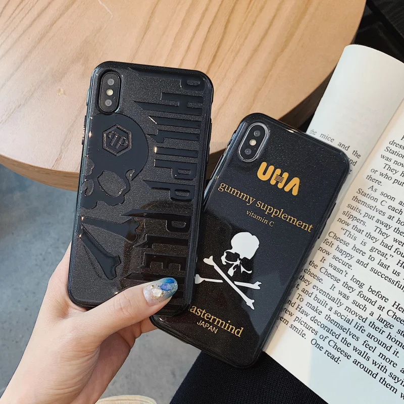 

Fashion cross logo simple illustration Case For iPhone X XR XS Max TPU Phone Back Cover Cases Fashion logo simple illustration