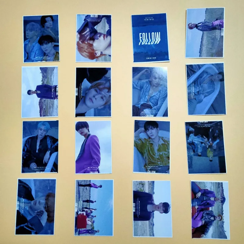 16 шт./компл. Monsta X Lomo карточки самодельные бумажные фотокарточки для поклонников