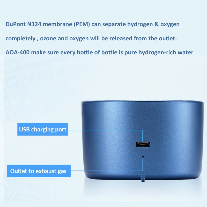 H2 Max до 3300ppb стеклянный водородный генератор бутылка для воды технология SPE PEM