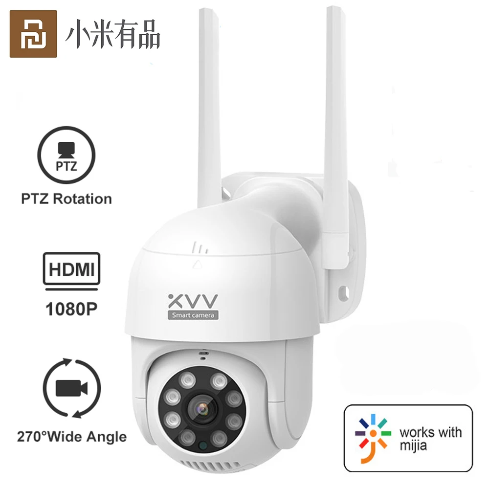 Уличная камера Xiaovv Smart P1 поворотная Wi-Fi Веб-камера PTZ с углом поворота 1080P и 270 °