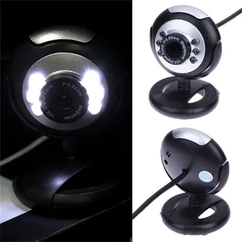 

#H45 6LED 16 megapixel USB Webcam Camera with Mic Night Vision Web Cam For PC Laptop