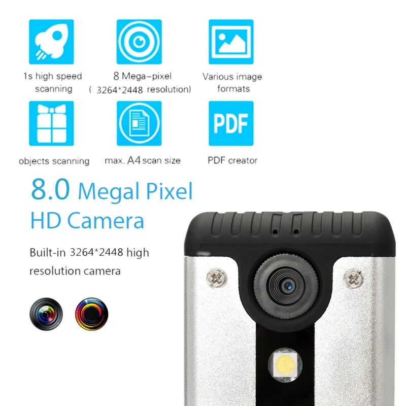  Portable High Speed USB Book Image A4 Document Camera Scanner With 8.0MP Camera School Office Libra