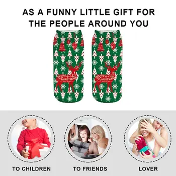 

1 Pair Christmas Cotton Christmas Socks Christmas Decorations for Home Xmas Gifts Christmas Noel New Year 3D Printed Socks (1)