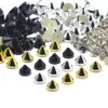 KALASO 100Sets Silver Gold Black Plated Acrylic Cone Punk Studs Rivets Spikes for Shoes Bag Garment Decoration 6.4x5.1mm ► Photo 1/6