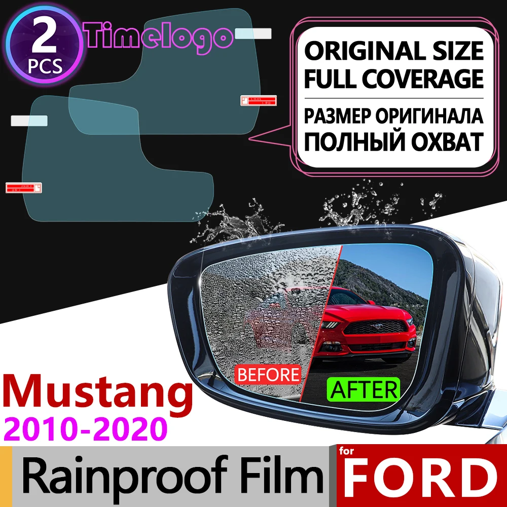 

For Ford Mustang 5th 6th Gen 2010~2019 S197 S550 GT Full Cover Anti Fog Film Rearview Mirror Anti-fog Accessories 2015 2017 2018