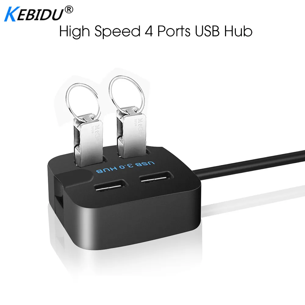 Высокоскоростной мини-разветвитель Kebidu 5 Гбит/с 4 портами USB3.0 USB2.0 для настольного