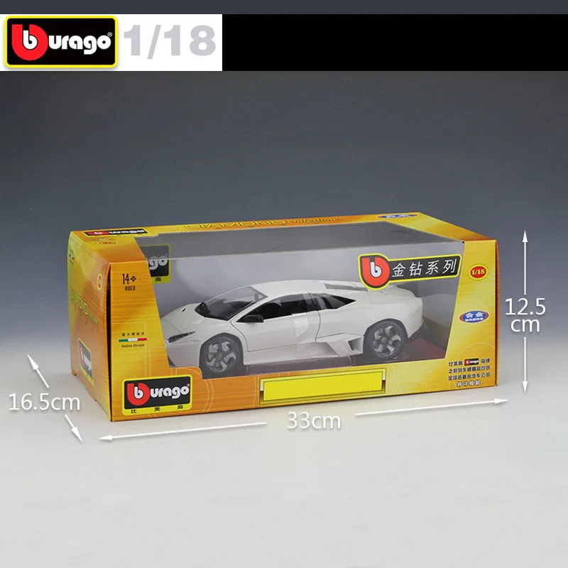 Bburago 1:18 Reventon спортивный автомобиль статическая имитация литый сплав модель