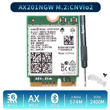 Çift bant 2400Mbps kablosuz Wi Fi 6 Intel AX201 Bluetooth 5.0 NGFF anahtar E CNVio 2 Wifi kartı AX201NGW 2.4Ghz/5Ghz 802.11ac/ax