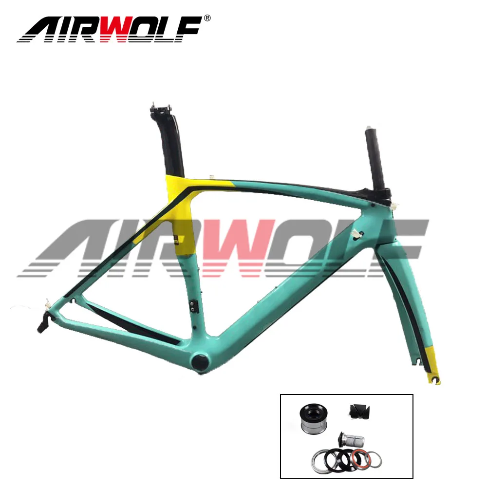 Top Bicycle parts  carbon frame road bike carbon frameset with fork seatpost size 50/53/55/57cm carbon road frame 4