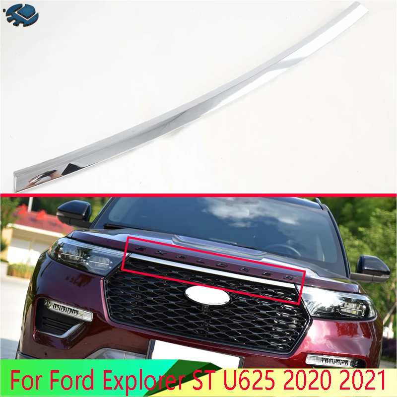 Для Ford Explorer ST U625 2020 2021 автомобильные аксессуары ABS Хромированная передняя решетка