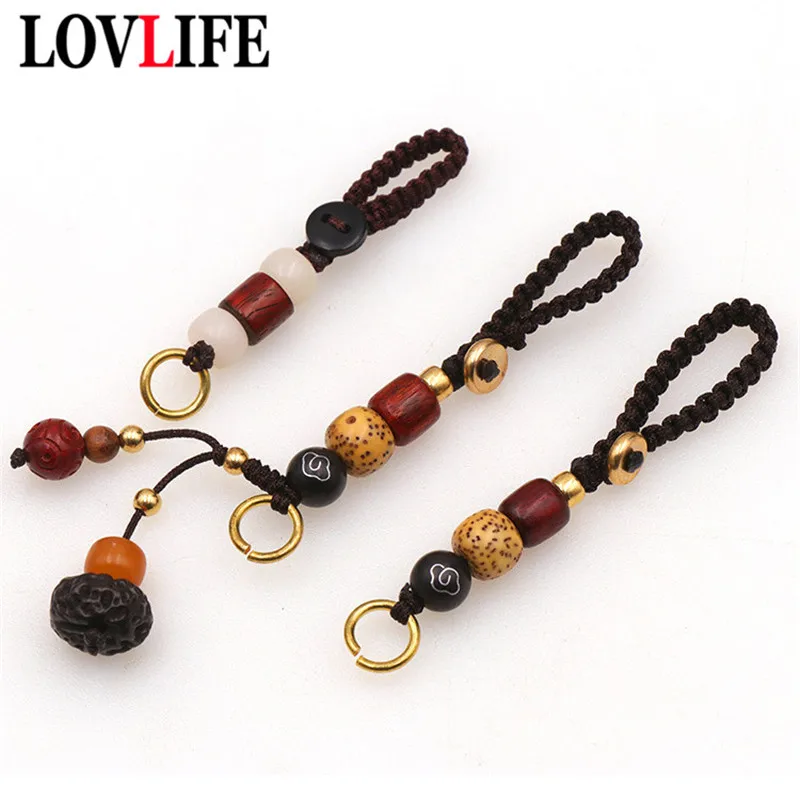 Handmade Brass Weave Lanyard Keychain Men Women Car Key Chain Pendant Decoration Chinese Fashion Rope Keyring Hanging Trinkets | Украшения