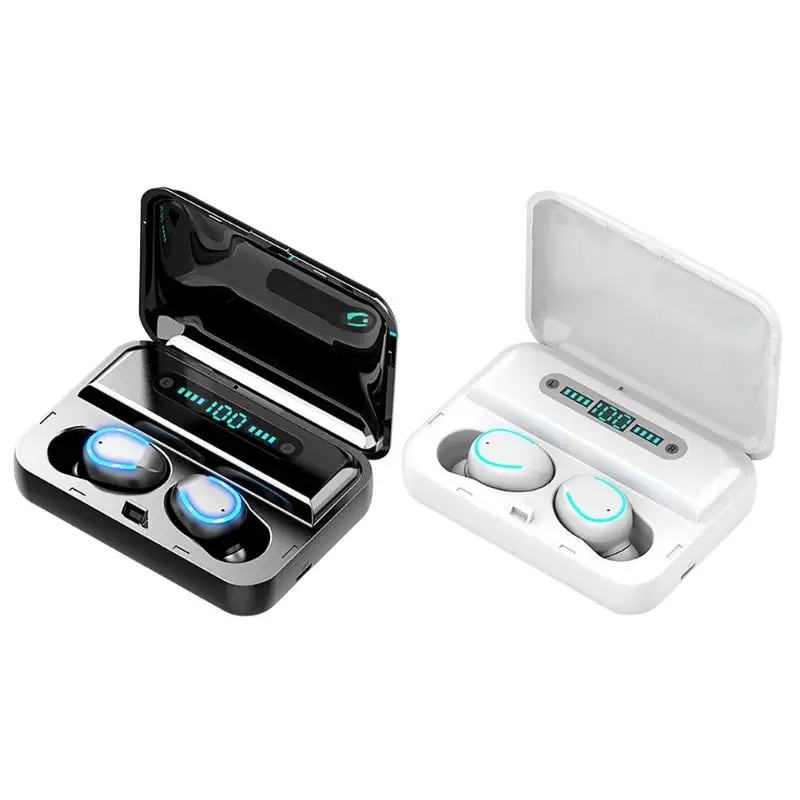 F9 5 TWS Беспроводная Bluetooth V5.0 мини гарнитура HD с голосом Графеновый бас Вибрирующая