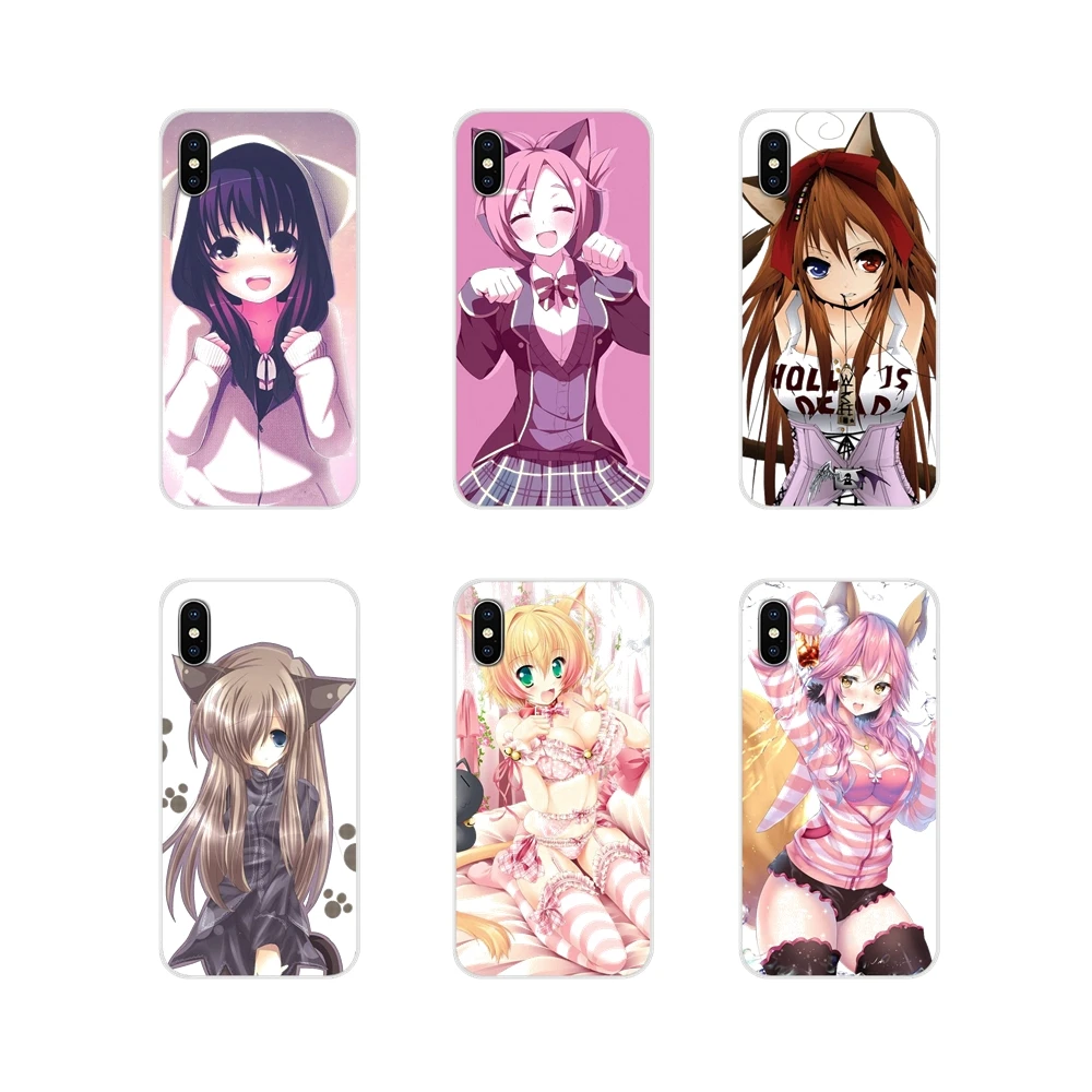 Soft TPU Covers For Samsung Galaxy J1 J2 J3 J4 J5 J6 J7 J8 Plus 2018 Prime 2015 2016 2017 Sexy cartoon the anime kawaii Girl Cat | Мобильные