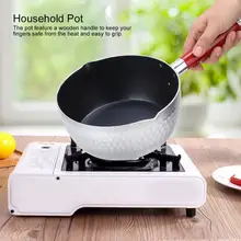 18 см Бытовая кухонная алюминиевая антипригарная посуда для приготовления супа с деревянной ручкой для индукционной плиты газовая плита