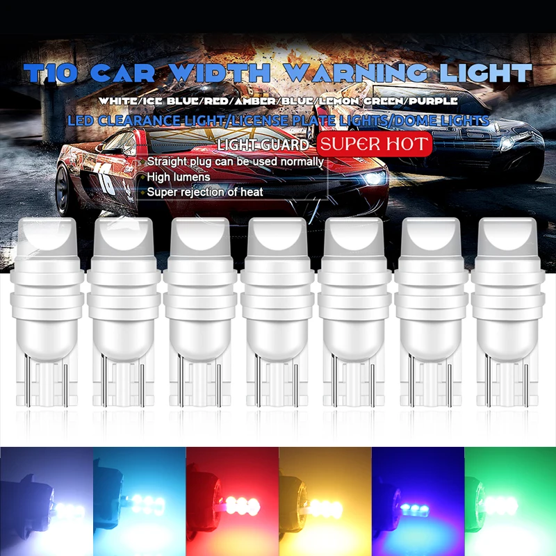 10x T10 Led W5W Led ����� 3D Canbus ���� �ڵ��� ���׸��� ���� WY5W 194 168 ���� �� ����Ʈ �Ǳ� �÷���Ʈ �� ���̵� ����