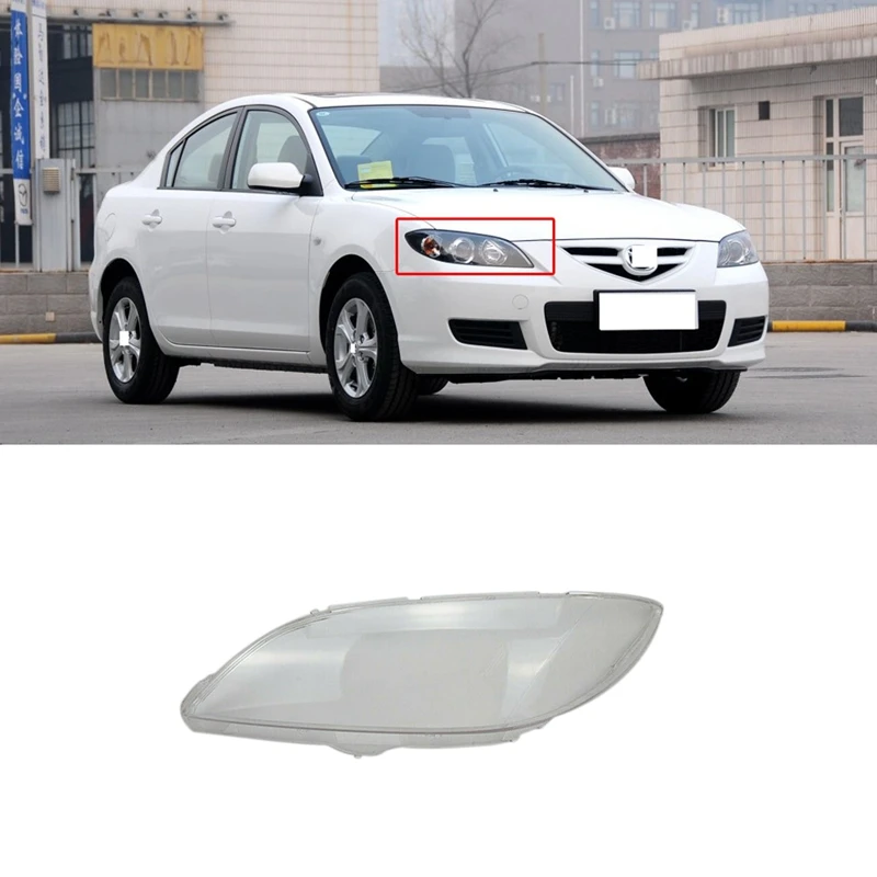 

1PC Car Front Headlamp Cover for Mazda 3 M3 2011-2015 Headlight Headlamp Waterproof Clear Lens Auto Shell Cover