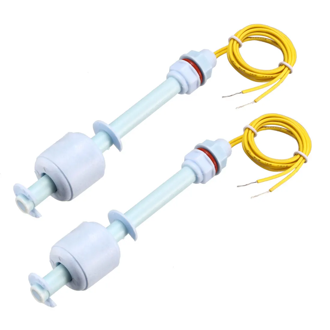 

uxcell 2pcs PP Float Switch Vertical Liquid Water Level Sensor M8 M10 37-115mm Fish Tank Plastic White/Blue