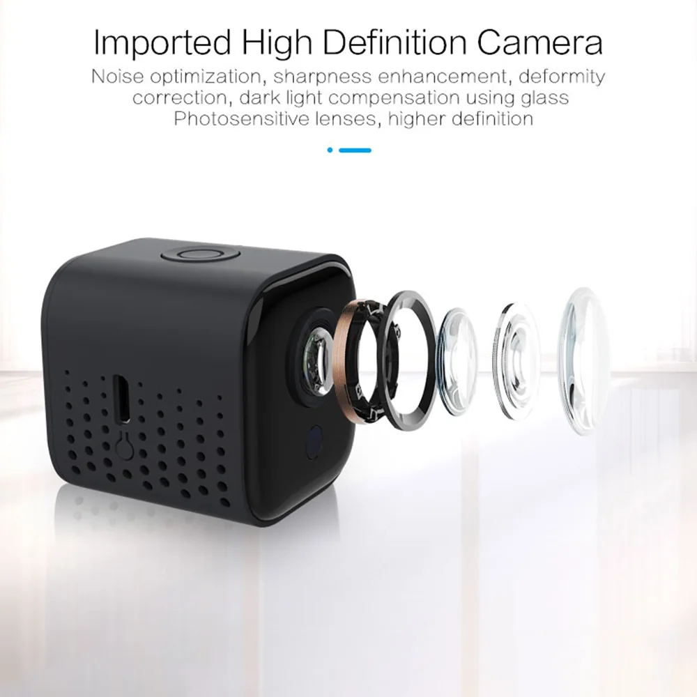 Мини WiFi камера 1080P IP портативная беспроводная безопасности встроенный микрофон с