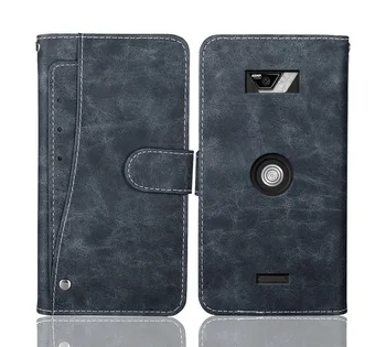 

Luxury Wallet Crosscall Core X4 Case 5.45" Vintage Flip Leather Phone Case Protective Cover With Front Card Slots