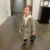 2020 Осень Зима Дети Baby Boy Girl Пальто С Длинным Рукавом Отложной Воротник Клетчатая Длинная Куртка Верхняя Одежда Детская Одежда