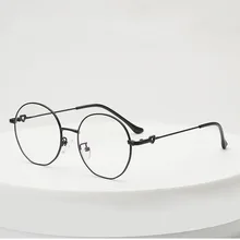 Круглые оправы для очков модные оправы для очков прозрачная оправа прозрачные золотые черные металлические очки для глаз мужские женские очки 1985OLO