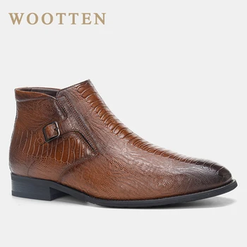 

40-46 brand men boots WOOTTEN Top quality handsome comfortable Retro leather martin boots #KD5286C3