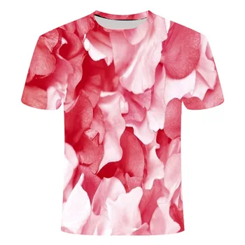 

2020 men's casual floral 3D printed flowers, fashion breathable short sleeve 3dT shirt