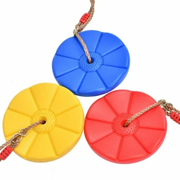 

Tree Swing Climbing Rope with Platforms Disc Swings Seat Kids Disc Swing Seat Outdoor Backyard Playground Accessories