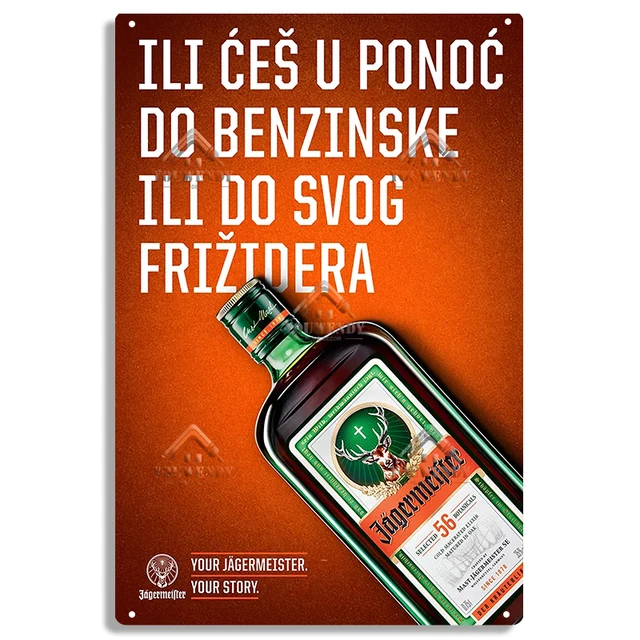 Jagermeister Liqueur Vintage Metal Plaque Retro Alcohol Tin Signs Yege Holy Deer Wine Metal Plate Pub Bar Man Cave Wall Decor 52221