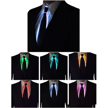 

New Wire Tie Flashing Cosplay LED Tie Costume Necktie Glowing Cool Props for Concerts Rave Festivals DJ Bar Dance Carnival Party