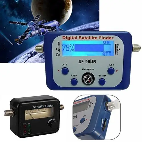 Portable Digital LCD Satellite Finder Signal Strength Meter Sky Dish Freesat 950-2150MHz satellite finder 3 5 inch lcd screen v8 finder 7 4v 4000mah tv service digital measuring device for signal strength and quality