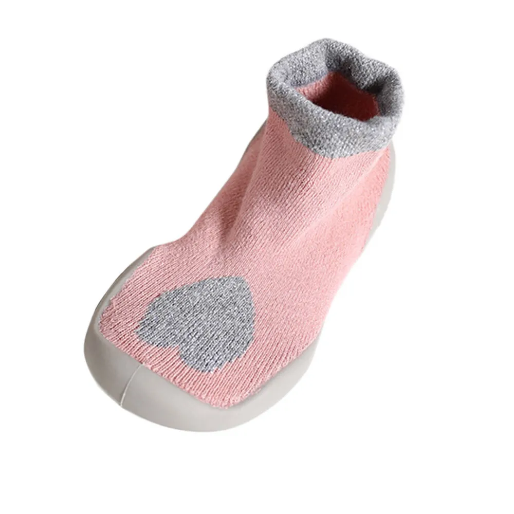 Обувь для новорожденных носки для малышей нескользящие носки с мягкой подошвой на резиновой подошве для маленьких мальчиков и девочек Scarpe Neonata обувь для новорожденных - Цвет: Pink
