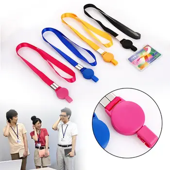 

ID Card Lanyard Keychain Business Neckstrap Neck Straps Necklace Polyester Stretchable Universal ID Card Holder Badge Key Ring