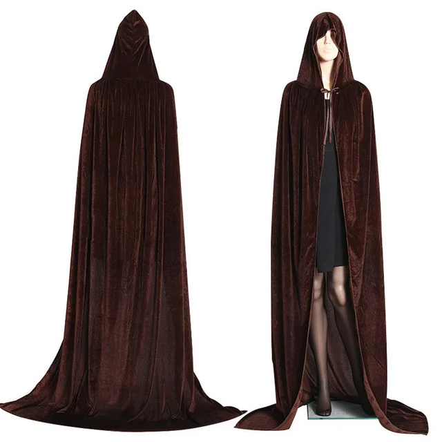 Готический плащ с капюшоном Wicca Robe Witch Larp, накидка для женщин и мужчин, костюмы на Хэллоуин, вампиры, Необычные вечерние костюмы, размер S-M - Цвет: Многоцветный