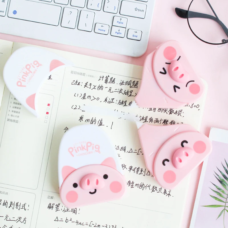Мини Милая Розовая коррекция поросенка Корректирующая лента Kawaii канцелярский