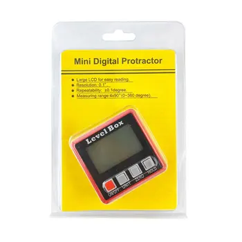 

Aluminum AlloyMini Digital Protractor Inclinometer Electronic Level Box Magnetic Base Measuring Tools Angle Finder
